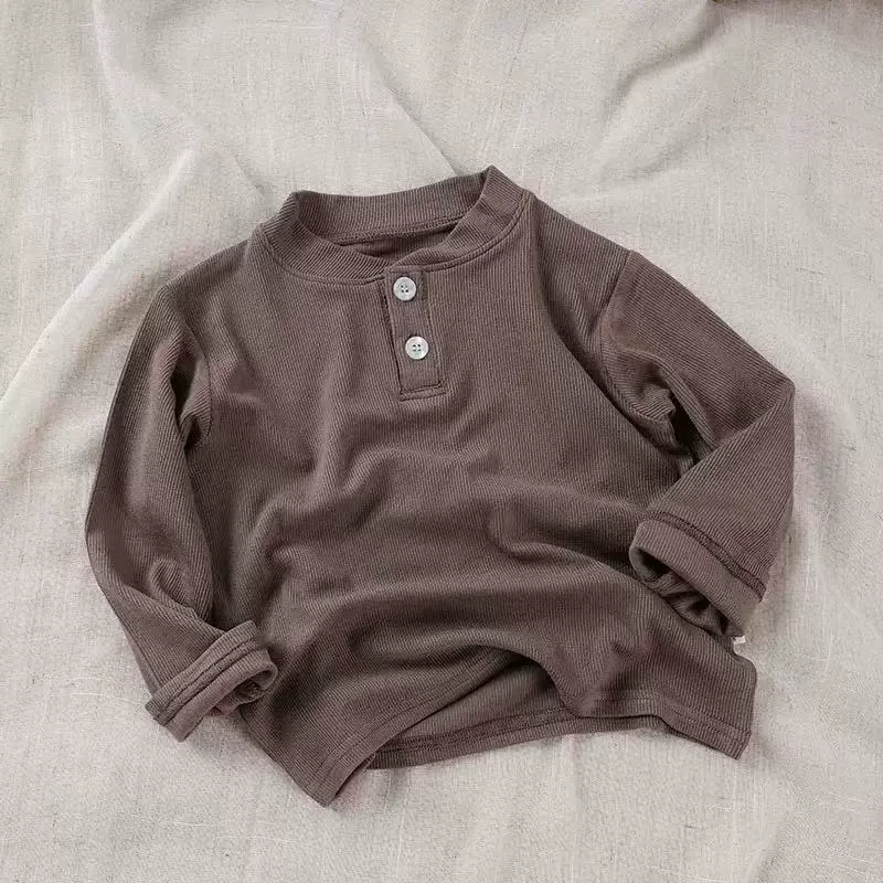 【定制】童打底上衣长袖t恤女童打底衫男单莫代尔薄款长袖T恤弹力