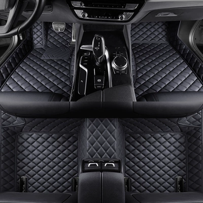 Car Floor Mats Fully Surround Special Ayaqaltılar (Kovriklər) - black-single-layer-foot-pads