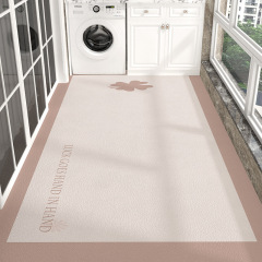 小清新皮革地墊可擦免洗防水防曬陽台地墊可裁剪pvc耐髒地墊全鋪