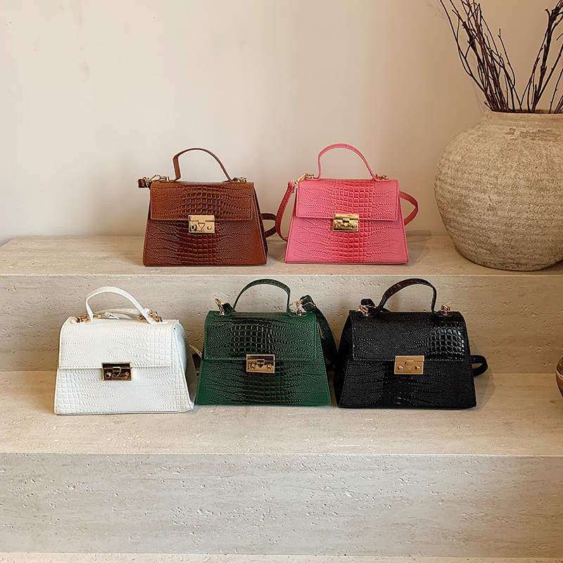 Bolso de hombro casual, bolso de mochila de patrón de pescado, invierno 2024 nuevo estilo de moda simple bolso de mano bolso de mujer