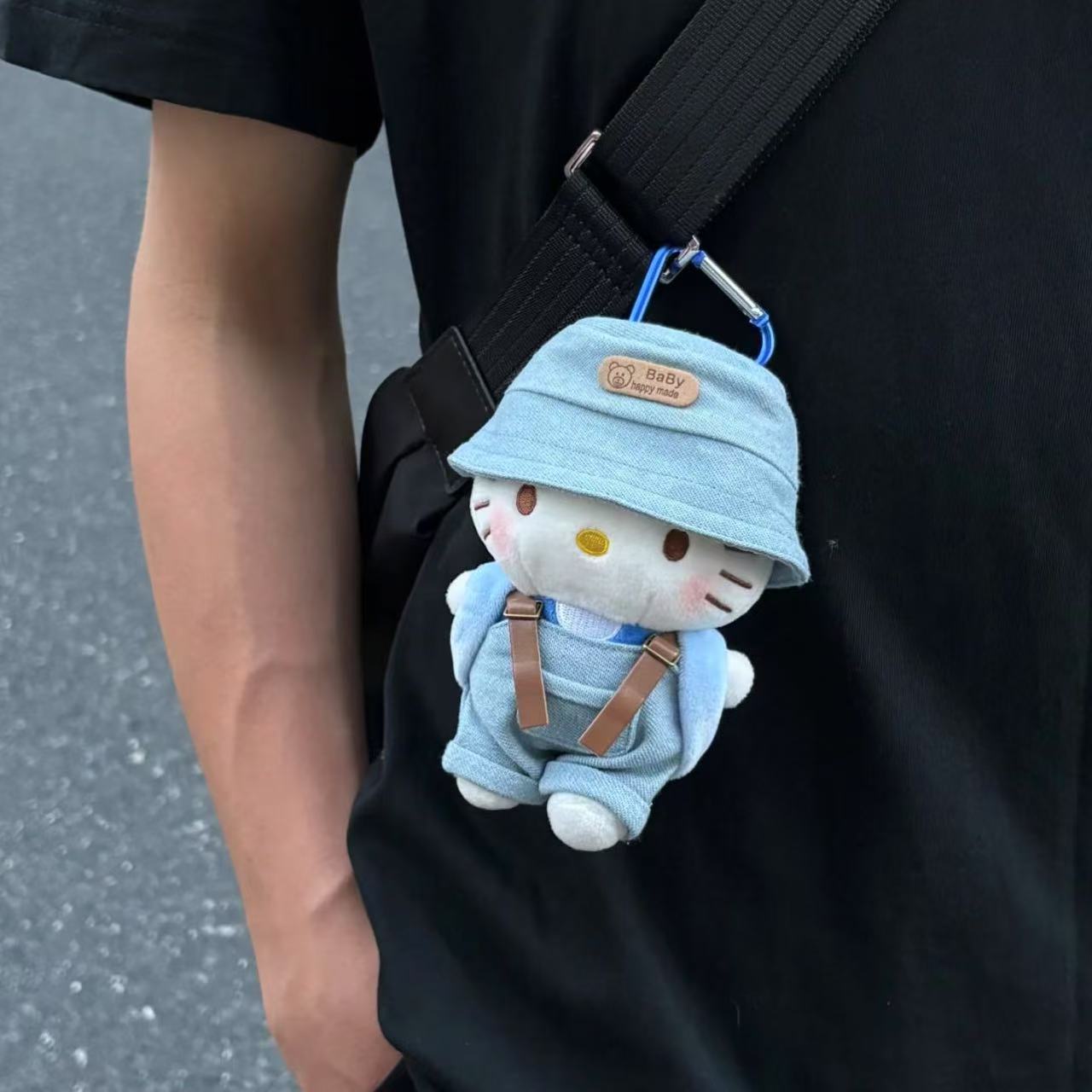 Genuino clásico KT Hello Kitty mochila bolso colgante dibujos animados lindo hellokitty llavero muñeca de felpa mujer