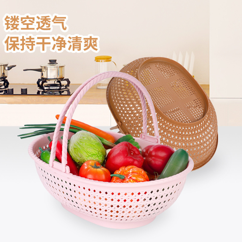 Plastic Basket for Picking Vegetables, Eggs, Bamboo Woven Shopping Basket, Grocery Shopping, Gift, Wedding Basket, Home Fruit Tray, Fruit Basket Plastic Basket for Picking Vegetables, Eggs, Bamboo Woven Shopping Basket, Grocery Shopping, Gift, Wedding Basket, Home Fruit Tray, Fruit Basket