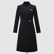 高端毛呢夹棉大衣女秋冬售楼部职业装案场客服前台工作服加厚工装