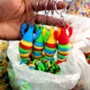 10.5 cm long cray keychain without packaging mixed color matching