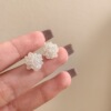 White silver needle, fashionable small design advanced earrings, silver 925 sample, internet celebrity