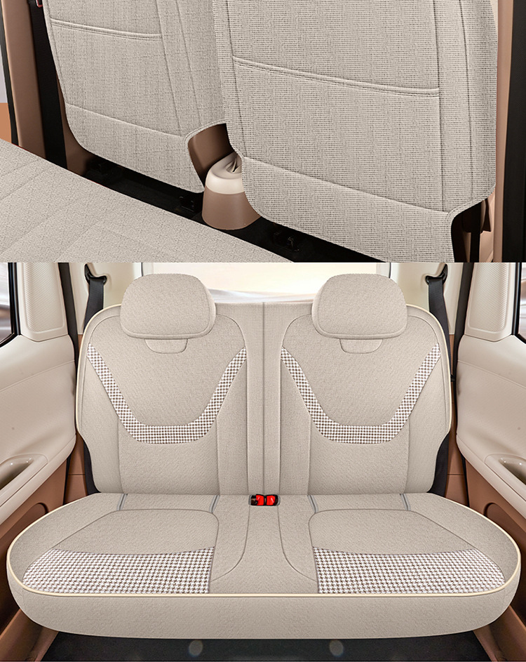 26-Year New Model Suitable for Wuling Mini 5Th Generation, Special Coarse Linen Car Seat Cushion, Four-Season Seat Cushion, International Station