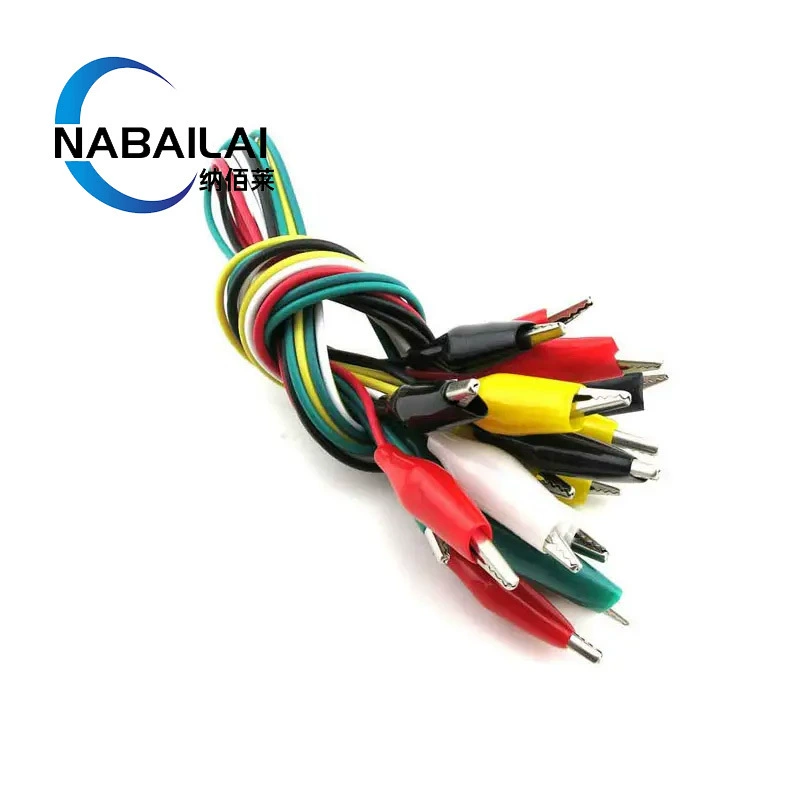 Двусторонний зажим типа «крокодил», тестовая линия для ремонта, общая длина линии, 46 см, всего 10 штук, всего пять цветов, 2 кажа