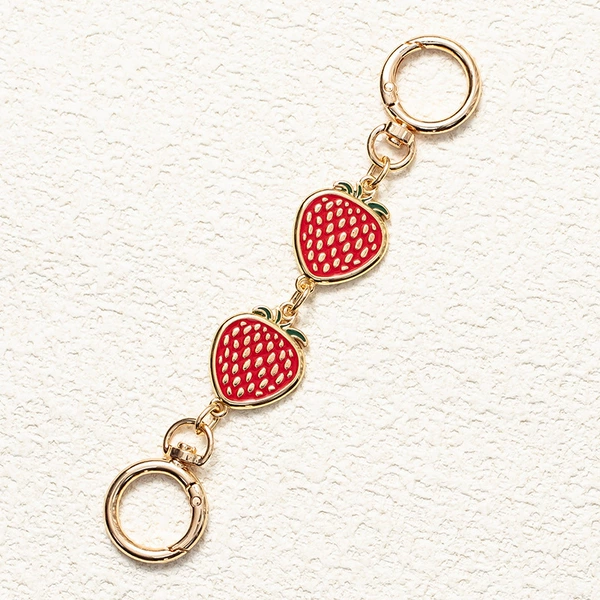 Straight gold red strawberry style 15.5cm