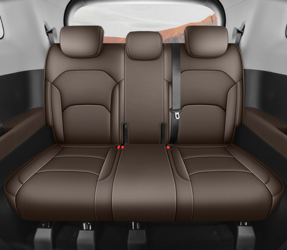 Wuling Starlight 730 Special Car Seat Cover for All Seasons, Fully Surrounded Cushion Leather Breathable Perforated Seat Cover