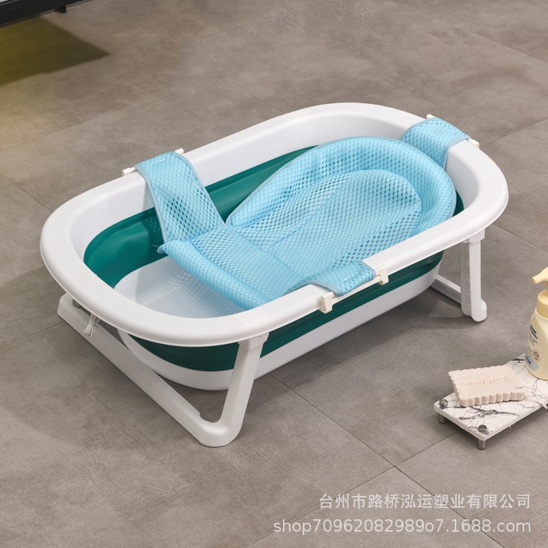 Baño de bebé sensible a la temperatura Baño de bebé alargo y ensanchado Baño de bebé Baño plegable doméstico Puede sentarse y acostarse Baño de bebé