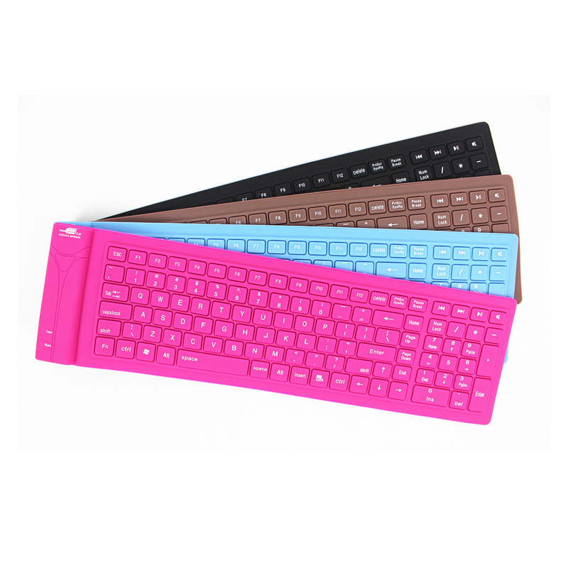 Teclado Bluetooth plegable de silicona impermeable