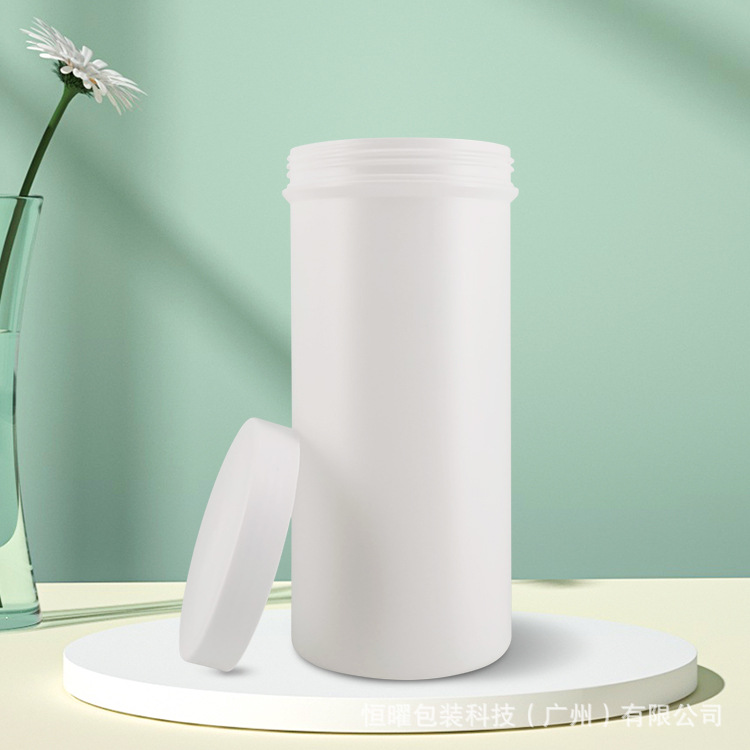 大口直立桶500ml广口塑料瓶食品级固体鱼饵粉末罐密封防漏油墨瓶