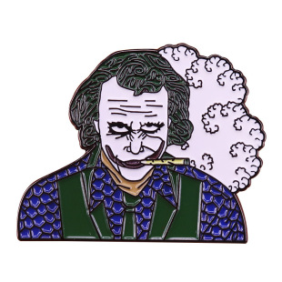 Smoking Joker Badge Batman villain brooch