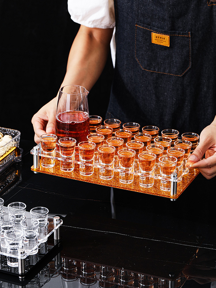 B52子弹杯架套装酒吧KTV白酒玻璃shot小号家用洋酒一口杯鸡尾调酒