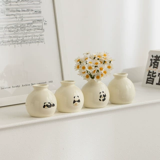 陶瓷小花瓶办公室桌面卧室客厅家居房间装饰摆件干花花插装饰品