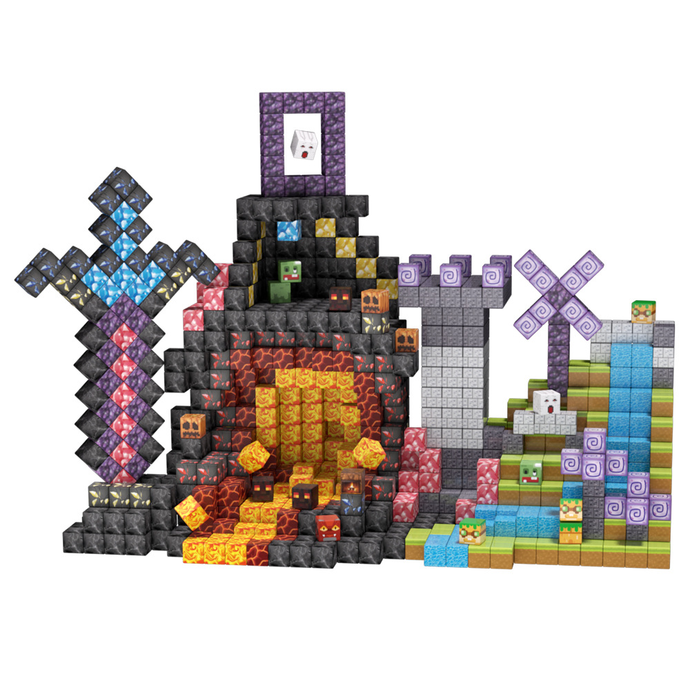 Nuevo estilo transfronterizo My Magnetic World Bloque de construcción de hierro magnético de bloque magnético Bloque de construcción para niños de succión magnética 2.0 cuadrado
