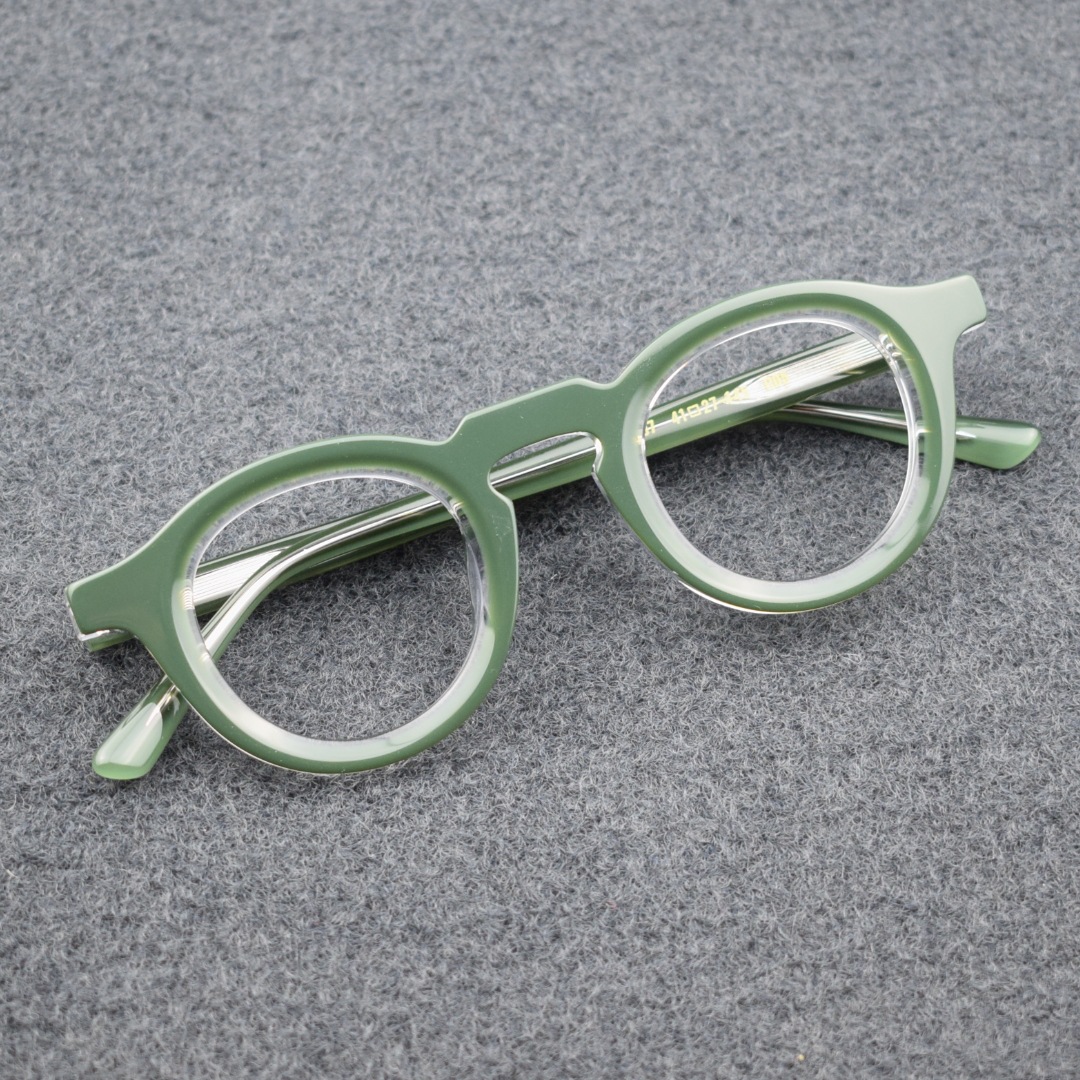 European and American thick sebum color stitching plate frame niche fashion hip hop rap small frame glasses frame glasses frame