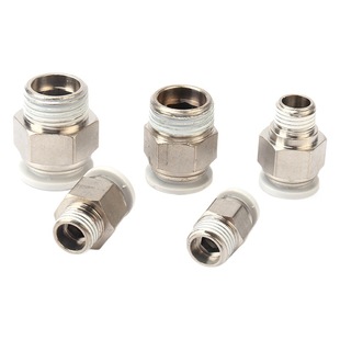 PC/PCF External Thread Straight Quick Plug Connector PC8-02/10-03 Quick Plug Pneumatic Connector Gas Pipe Connector
