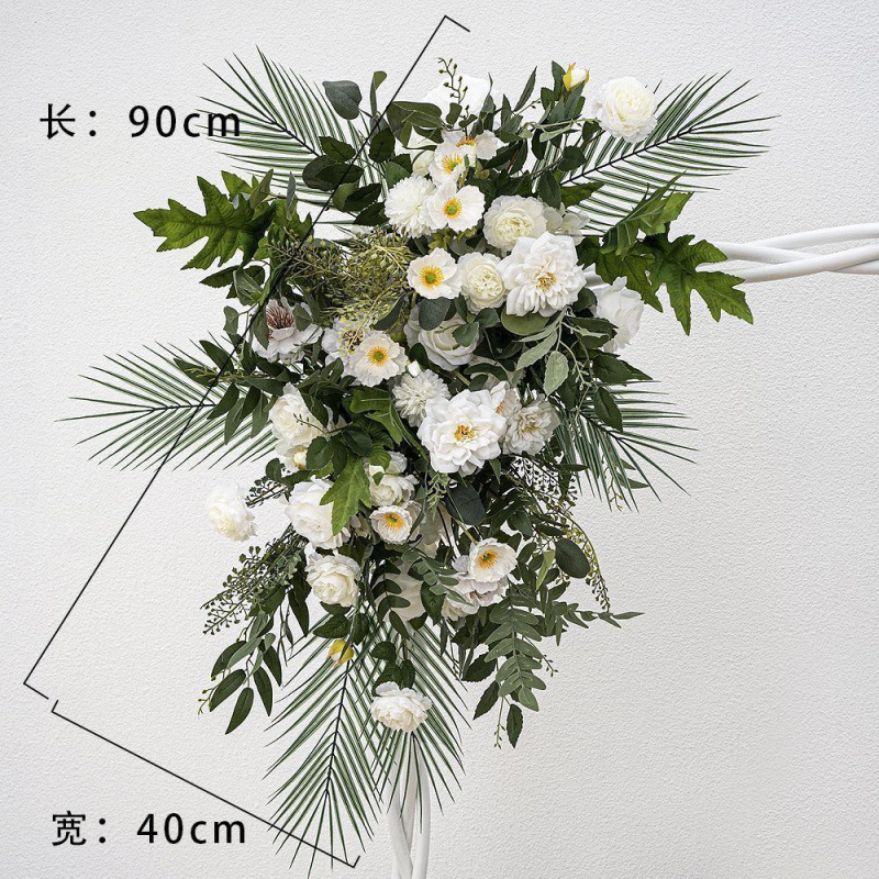 新款路引排花艺地排绢花订婚宴仿真成品大款装饰花布置婚庆婚礼|undefined