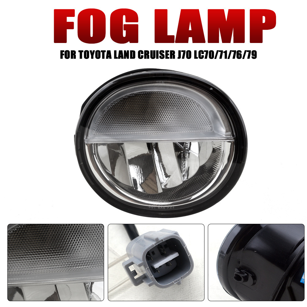 Land Cruiser Pickup J70 LC70 / 71 / 76 / 78 / 79 Asamblea de lámpara de niebla LED delantera Lámpara diurna Lámpara de barra frontal image 5