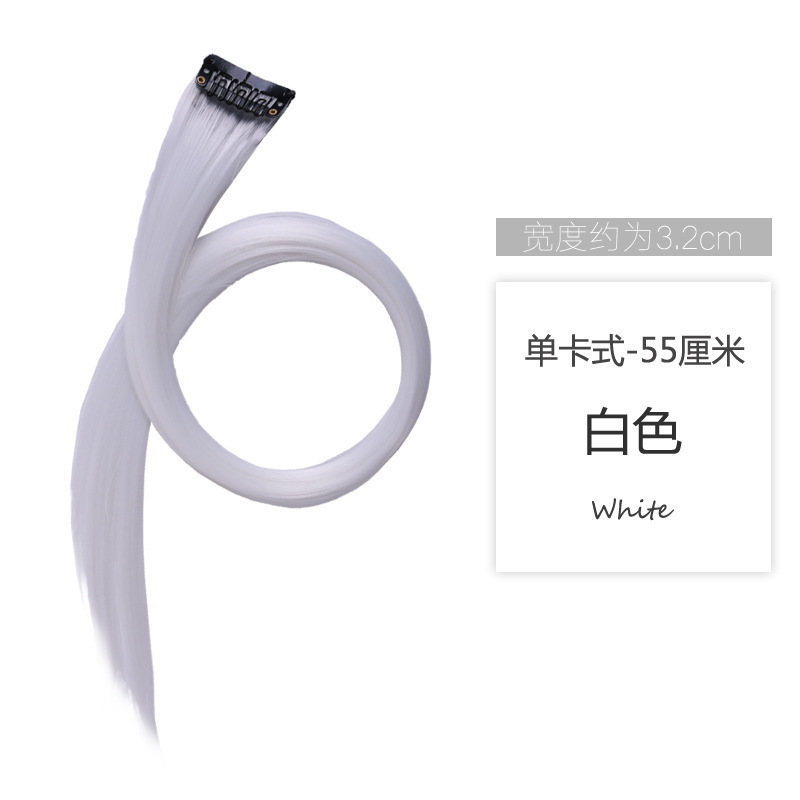 Pelucina de color pelucina extensión de cabello colgante oreja pelucina de teñido de cabello simulado pelucina de blanqueo pelucina de seda de alta temperatura pelucina de cabello recta