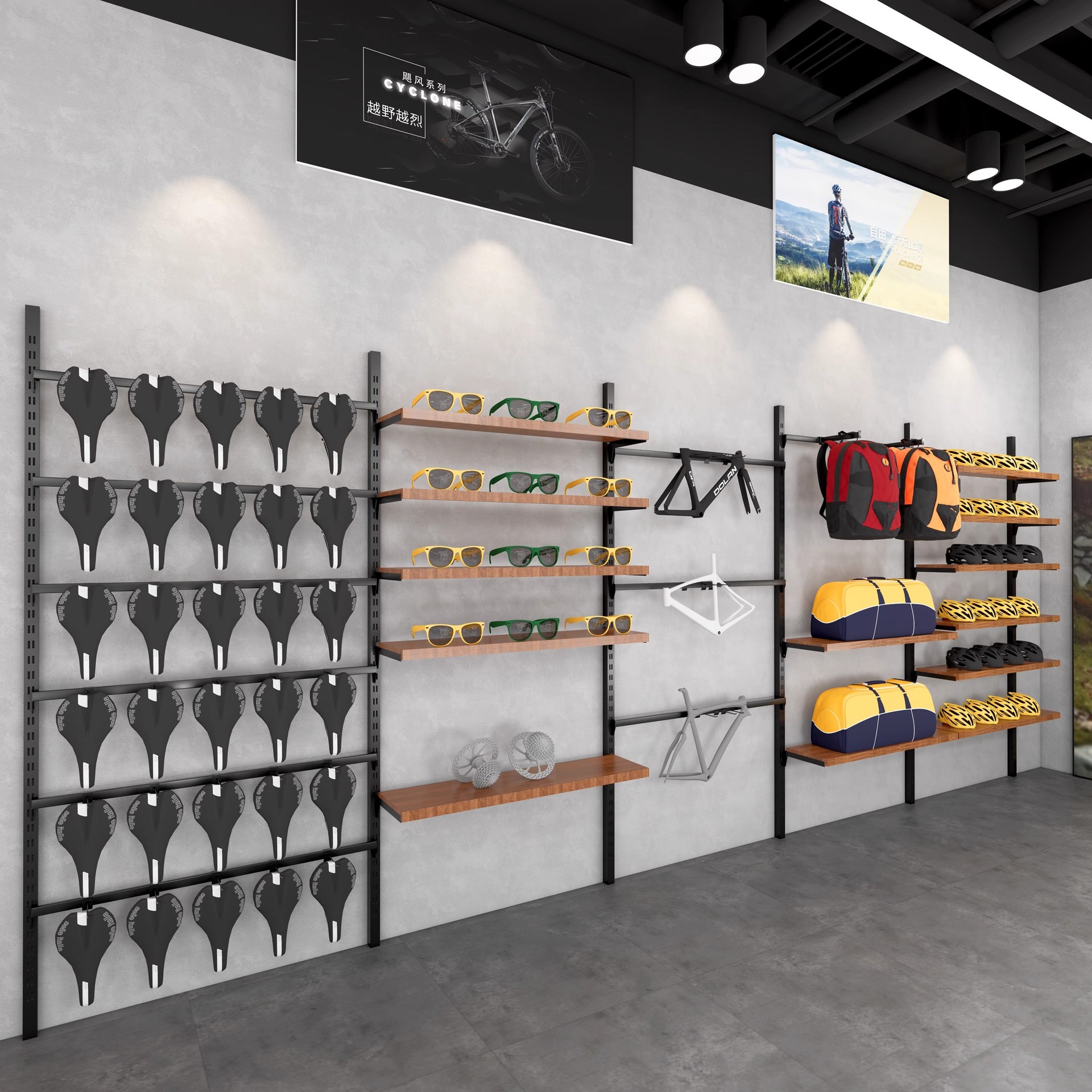 Estante de exhibición especial para deportes personalizados transfronterizos Estante de exhibición de ropa Estante de exhibición de productos de hierro grueso tipo suelo