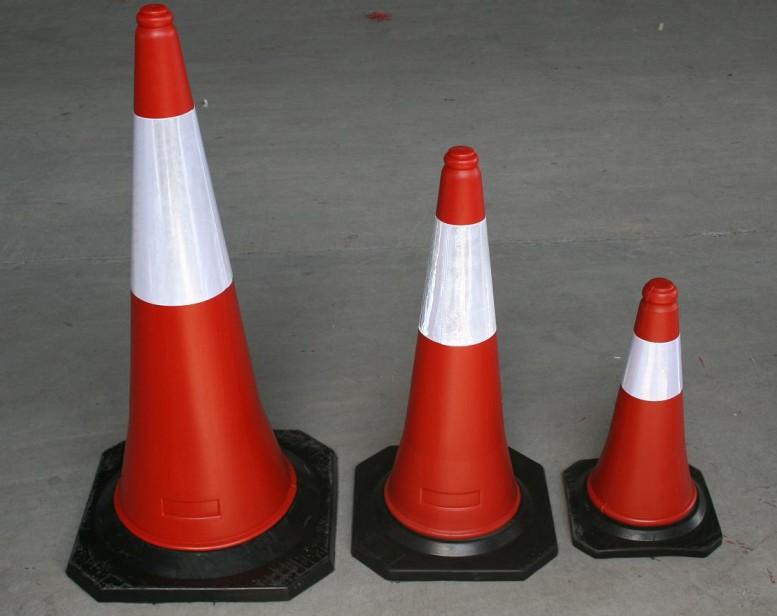 39 40英寸高塑料路锥 交通路标 道路路障 一米高加厚锥身 橡胶底