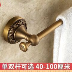 タオルの竿の単竿の延長の真鍮の金属の掛け物は古風なトイレをまねてタオルのハンガーを掛けます。