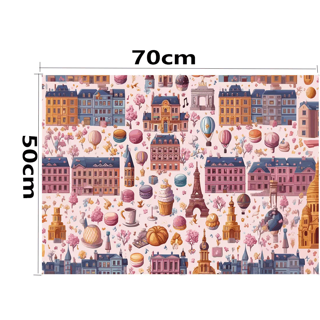 Cuento de hadas francés papel de embalaje de París Torre Eiffel elemento macaron sistema encantador adecuado para el embalaje de regalos de vacaciones image 7