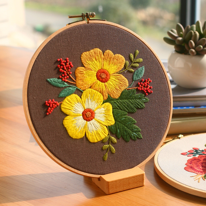 Paquete de material de bricolaje de bordado tridimensional para principiantes, bordado para adultos, embarazo para pasar el tiempo, hecho a mano