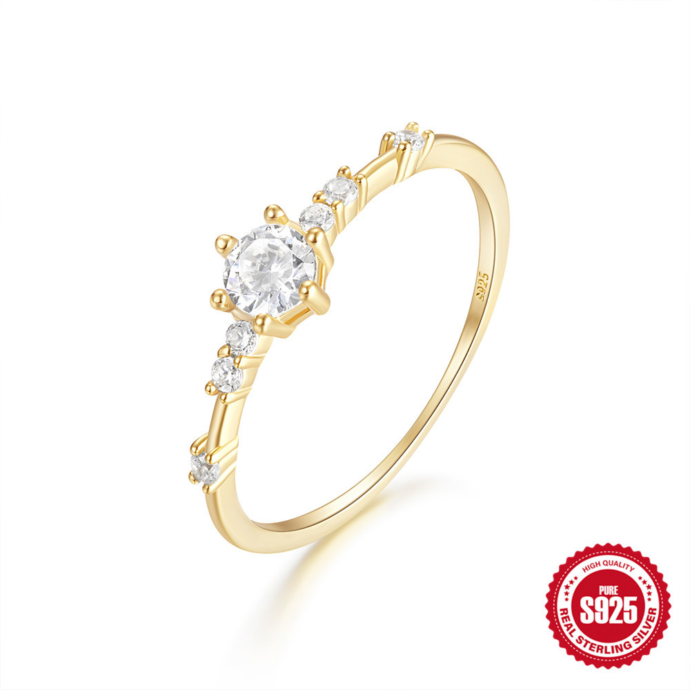 4g Weight Zircon Inlay Material Rings Classification 6, 7, 8 Ring Size 1 Piece Quantity Daily Occasion 925 Sterling Silver Material Geometric Pattern Women's Gender Inlay Design Simple Style, Shiny Style 925 Sterling Silver Zircon Geometric Rings 25