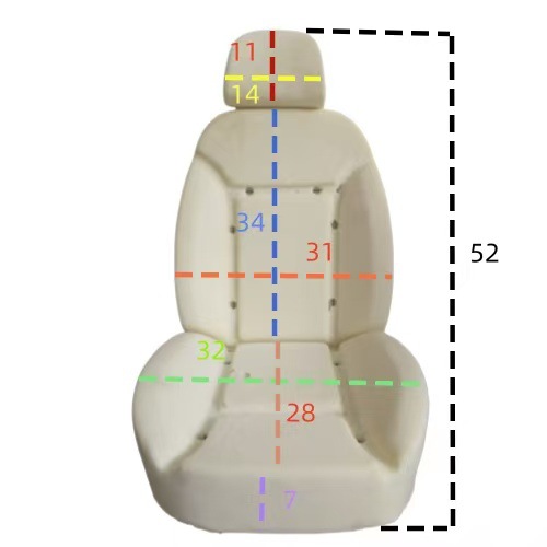 The manufacturer produces various types of sample chairs, including coated display chairs, car model display chairs, and foam seat models for modified vehicles