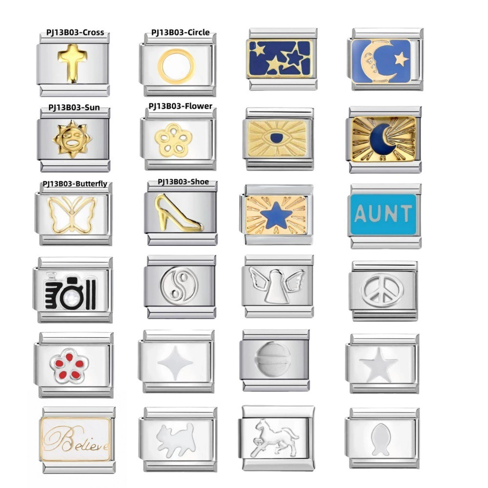 Популярный трансграничный модульный браслет-комбинация, аксессуары для итальянских модульных браслетов DIY