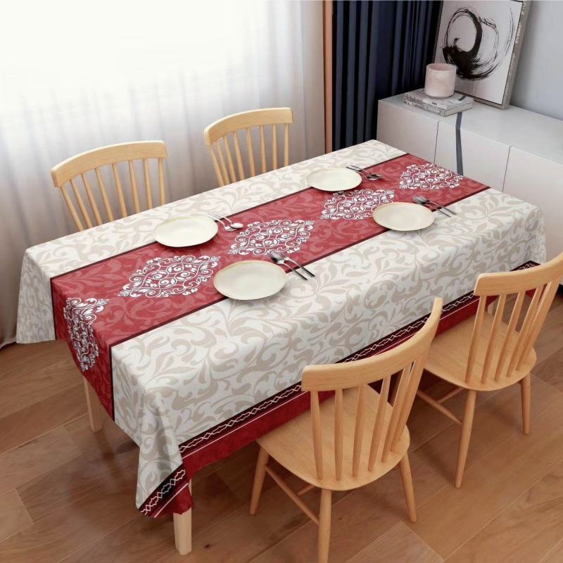 2025新款高级轻奢桌布防水防油防烫免洗PVC简约餐桌布桌布茶几布