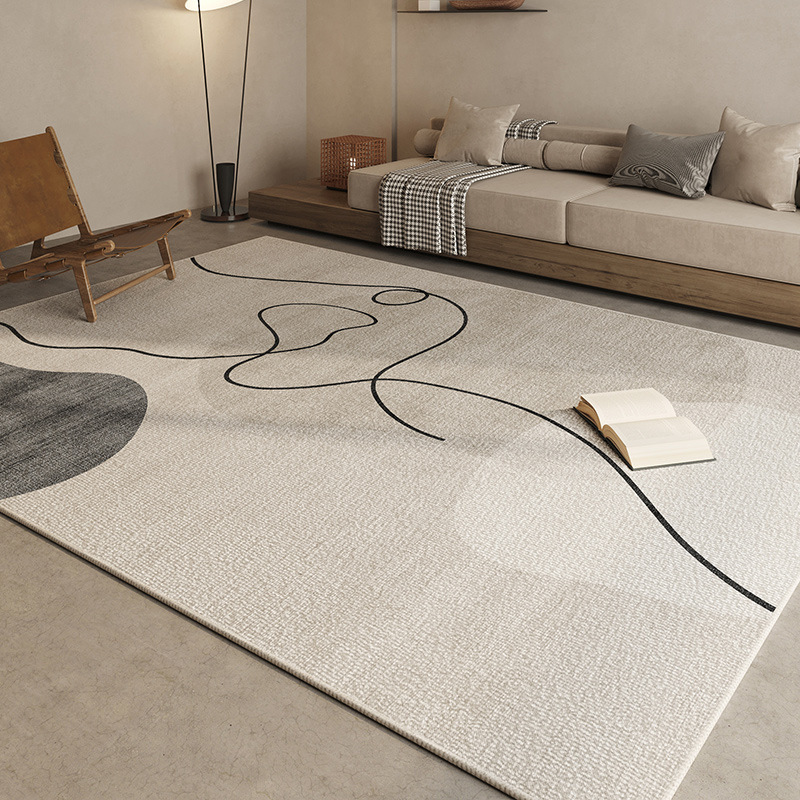 Alfombra doméstica de lujo ligera de dibujos animados resistente a la suciedad fácil de cuidar alfombra de cama resistente a la suciedad alfombra de lana de cristal antideslizante puede ser un agente