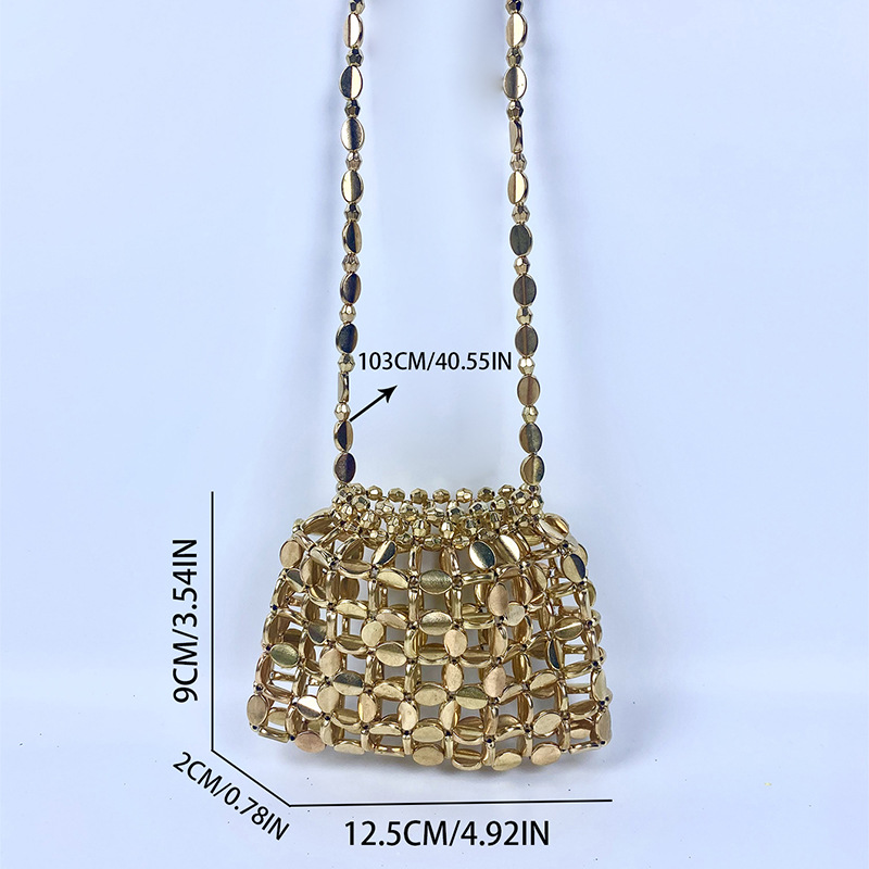 52g Weight Sequins Fashion Element Open Closure Type Single Shoulder Strap Strap Type Shoulder Bag Bags Type Holiday, Travel, Daily Occasion Acrylic Material Solid Color Pattern 2025 Spring and Summer Season Women's Gender Streetwear Style Dumpling Shape Shape Small Size Women's Small Arylic Solid Color Streetwear Sequins Dumpling Shape Open Shoulder Bag 32