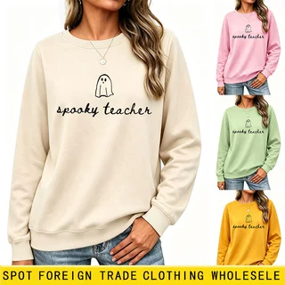 spooky teacher亚马逊ebay独立站舒适时尚趣味女士秋冬卫衣打底衫