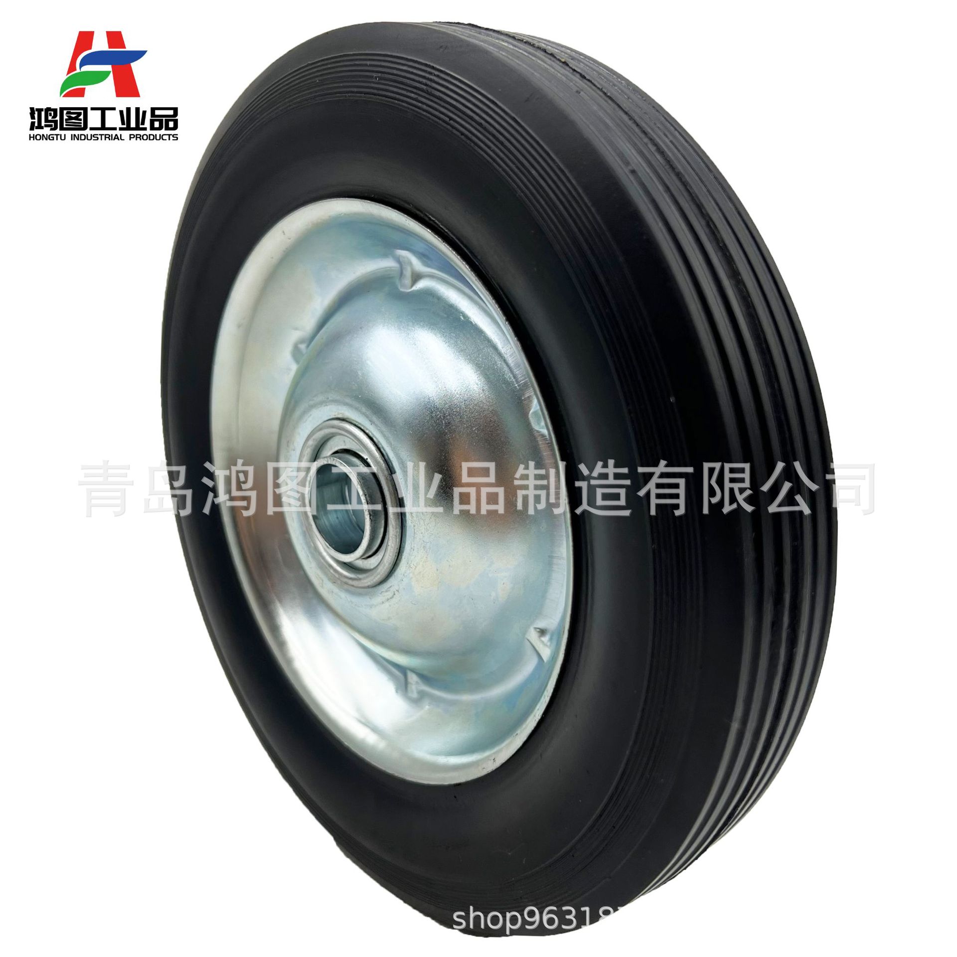 8寸8x1.75橡胶实心轮胎顺纹 (2)