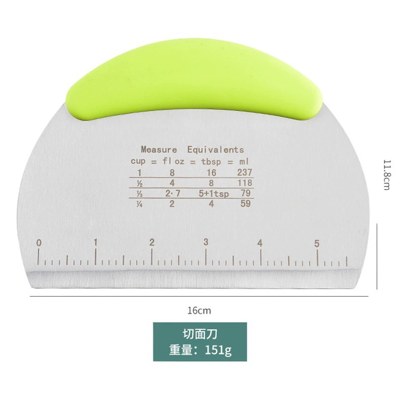 Бытовой скребок для лапши из нержавеющей стали с насечкой для теста кухонный скребок инструмент для выпечки