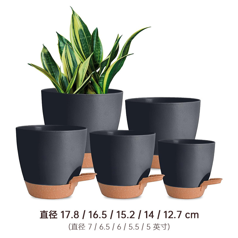 工場卸売りはプラスチックの植木鉢の新型ドレナージを厚くして、多肉緑羅植物の鉢植えに貯水底を持っている|undefined