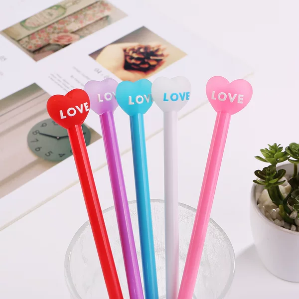 Creative Cute Letter Love Gel Pen Love Three-dimensional Modeling Water Pen Office Sign Pen Student Stationery