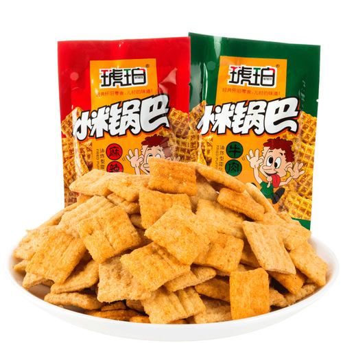 Amber millet crisp 90g spicy flavor 8090 nostalgic snack puffed snack supermarket food wholesale