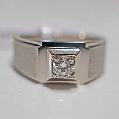 PT950 Platinum Cultivation Diamonds Ring man Simplicity Propose