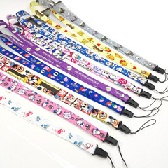 小清新砕花熱転写携帯電話のストラップ1.5mmアニメは首のストラップ展示会の証明書のストラップ工場を取り外すことができる