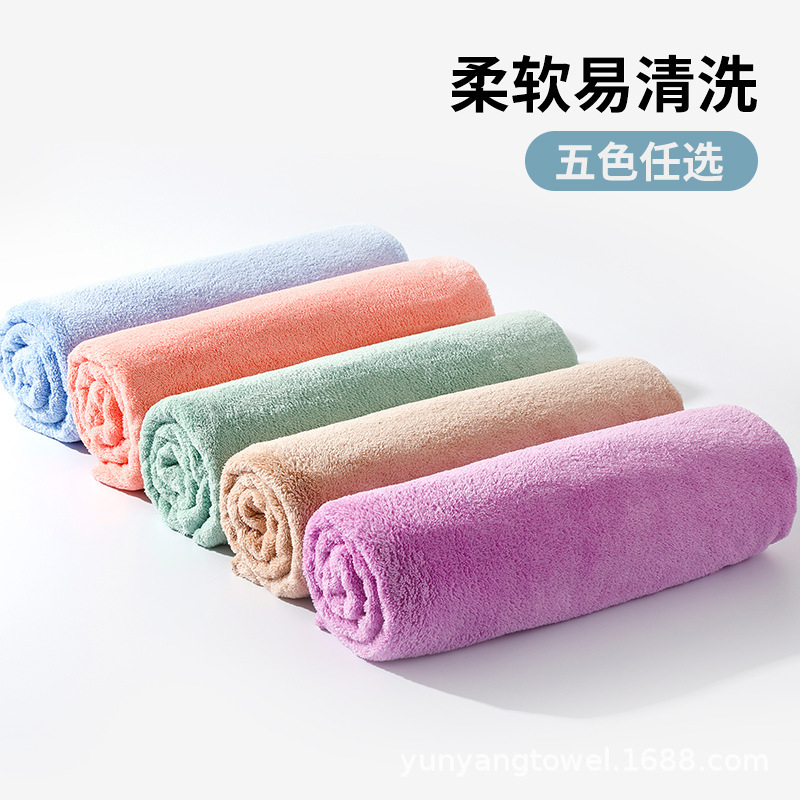 Thickened Absorbent Coral Velvet Towel, Wholesale for Home and Hotel Use, Lint-Free, Microfiber, Face Towel
