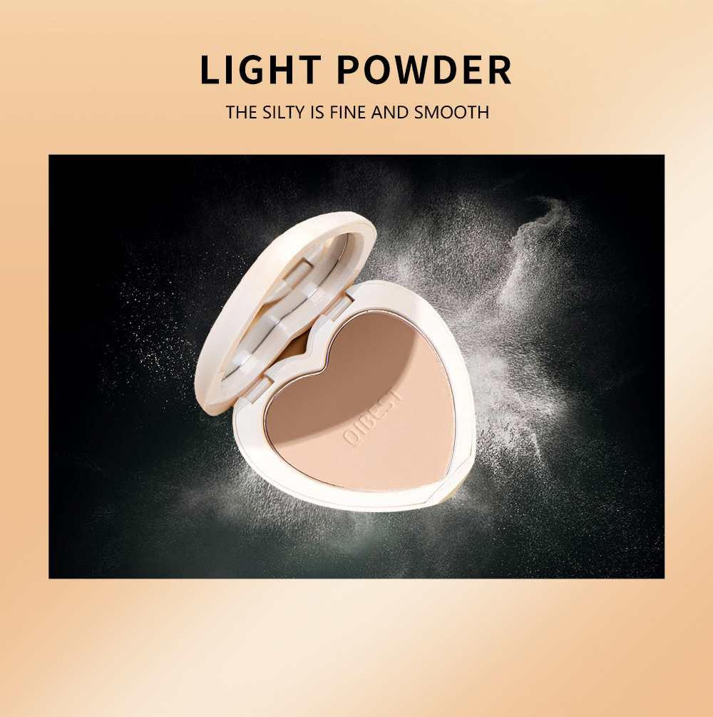 Carina QIBEST poudre de beauté tridimensionnelle naturelle en forme de coeur correcteur imperméable éclaircissant peau maquillage nu_voghion.com