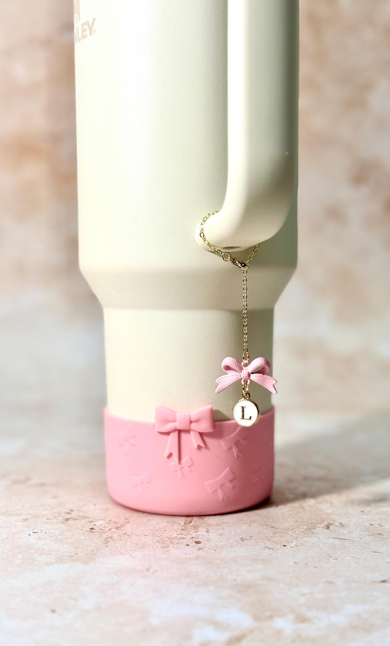 90g Weight Straw Decorative Cap, Cup holder, Cup Chain Kitchen and drinking utensils 1 Set Quantity Casual Occasion Silica Gel Material Bow Knot Pattern Cute Style Cute Bow Knot Silica Gel Straw Decorative Cap Cup Holder Cup Chain 1 Set 4