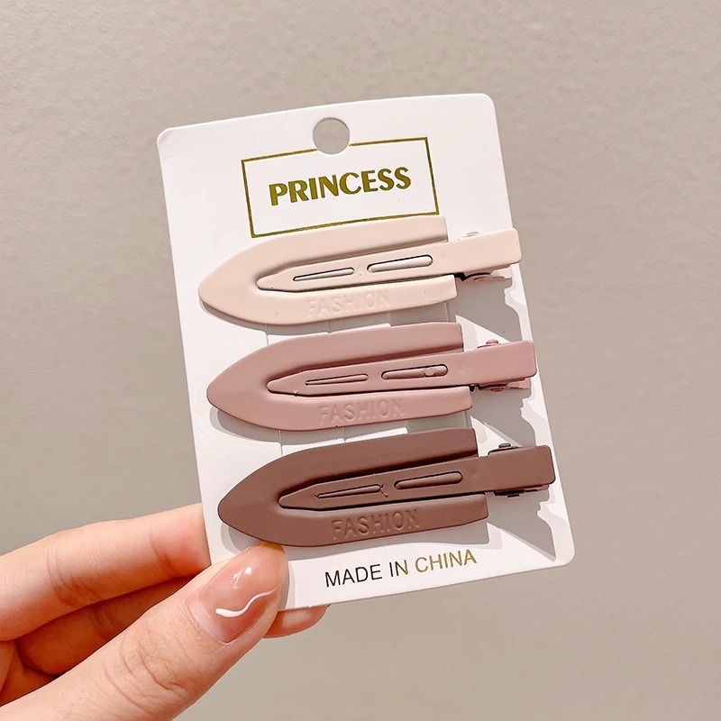 Pinza para el cabello de dopamina sin costuras de color caramelo clip lateral femenino flequillo clip para el cabello roto tocado clip de pico de pato y2k horquilla de una palabra