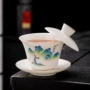 带盖悬浮手工泡茶盖碗