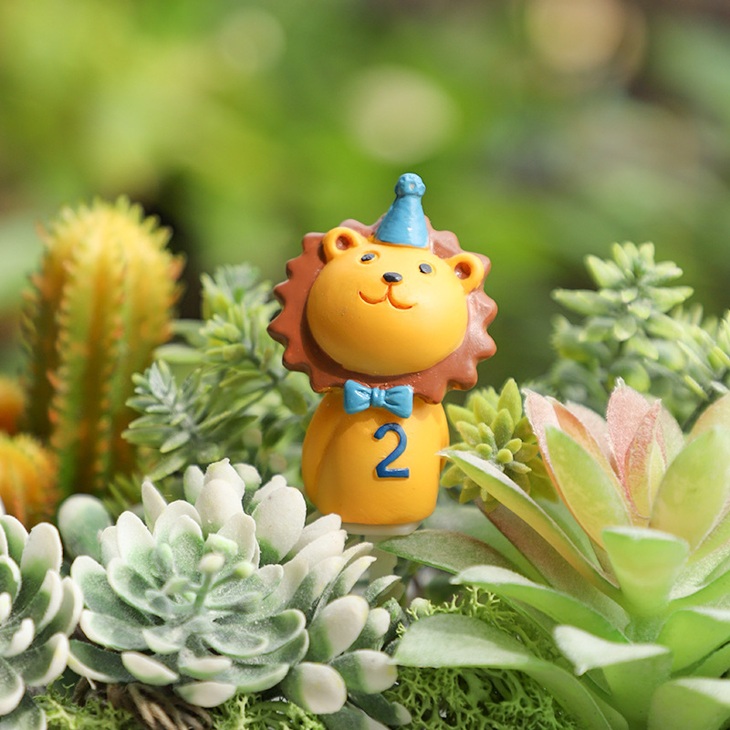 Jardinería paisajismo maceta flor de decoración dibujos animados interesantes resina de animales micro paisaje adornos maceta carnosa inserción